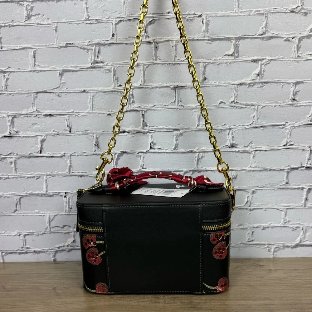 NWT Coach Black and Red Cosmetic Case With Cherry Print CDC13 styled set
